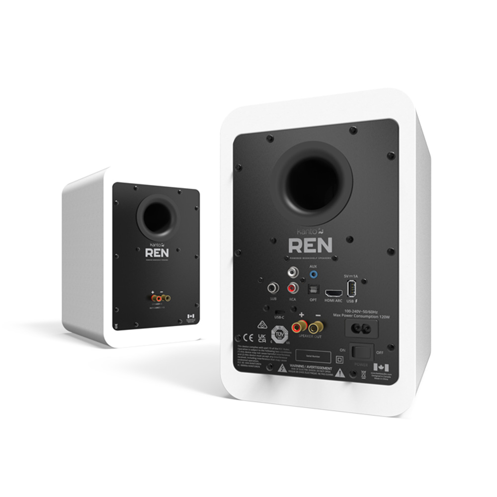 Kanto REN 有源無線喇叭(支援HDMI ARC)(白色)