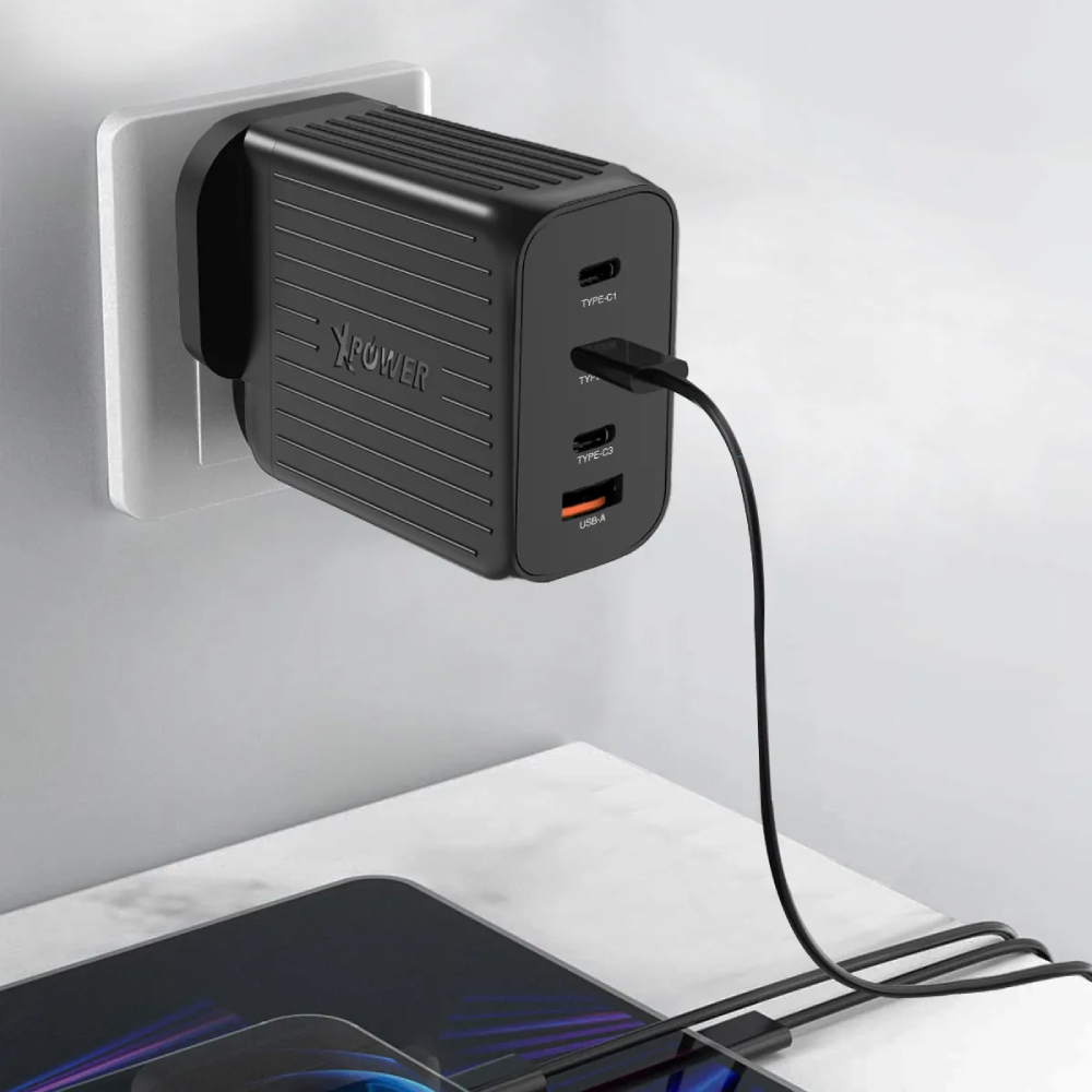 XPower GW200B 200W 4輸出 PD 3.0/QC/SCP插牆充電器(Black)