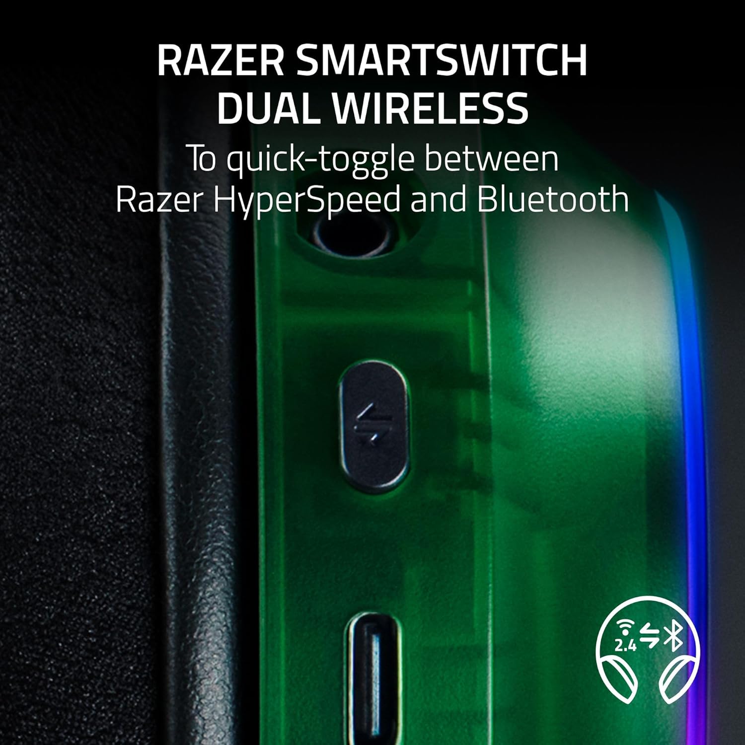 Razer Barracuda X Chroma 多平台無線藍牙遊戲耳機(Phantom Green Edition)