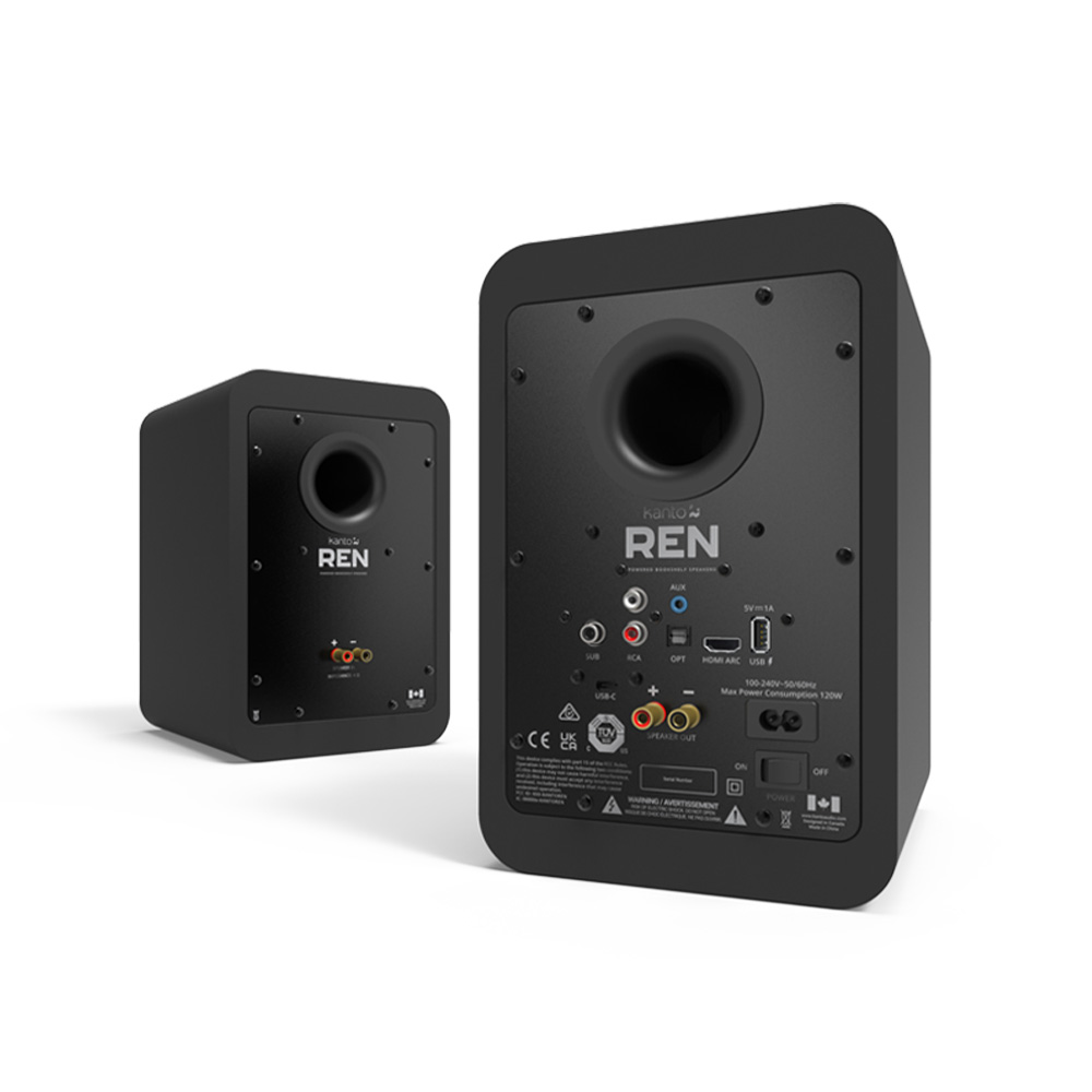 Kanto REN 有源無線喇叭(支援HDMI ARC)(黑色)