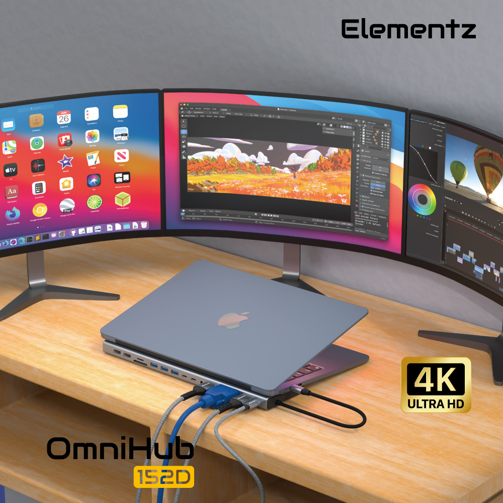 Elementz OmniHub 152D 15 in 1 Type-C Hub 擴展塢