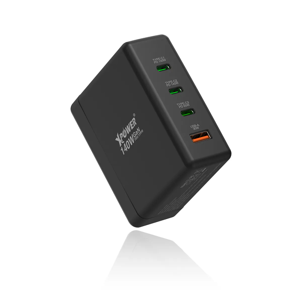 XPower UC140 4輸出 140W PD3.1 GaN 旅行充電器(Black)