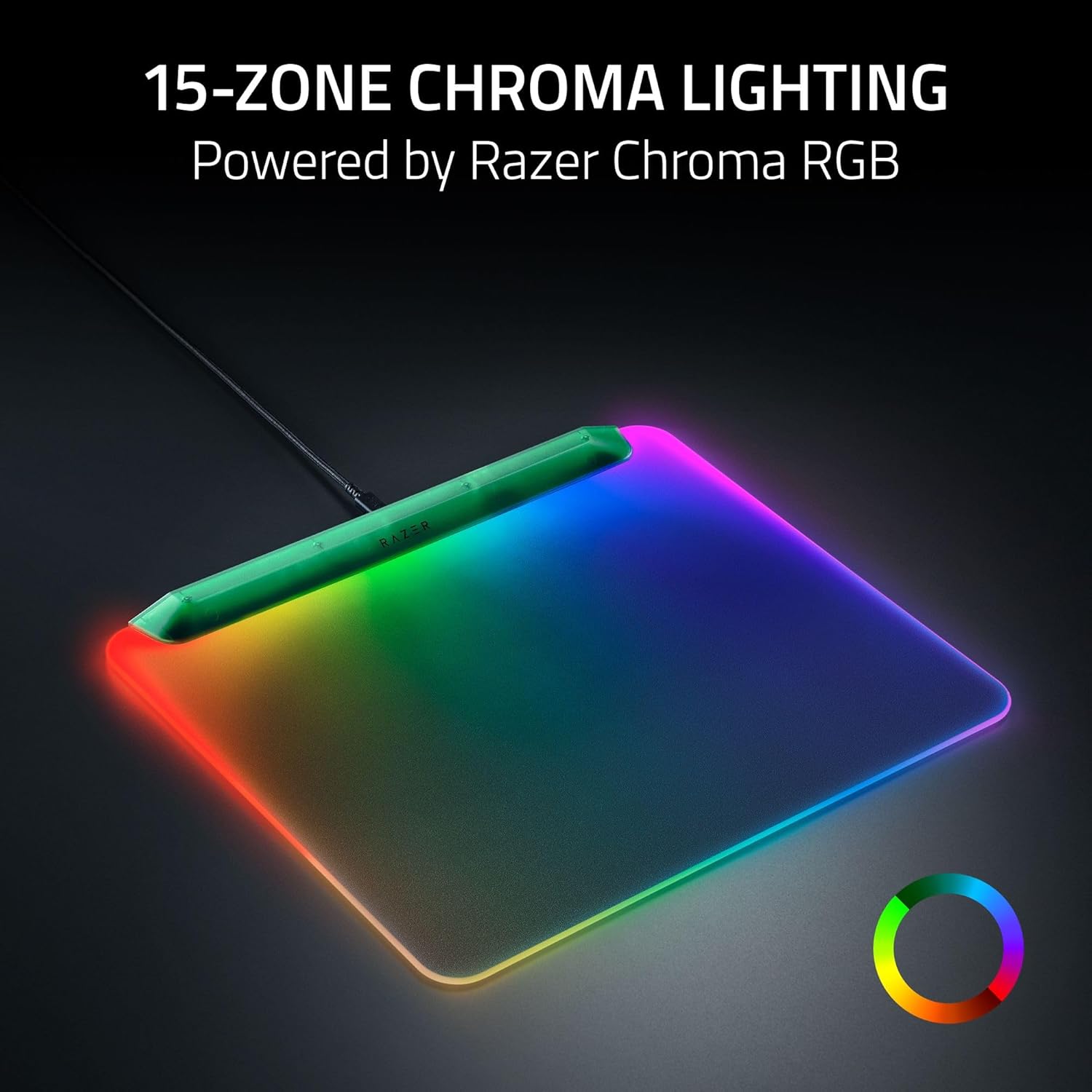 Razer Firefly V2 Pro Multi-zone Chroma 全發光 RGB 遊戲滑鼠墊 (278mm x 360mm)(Phantom Green Edition)