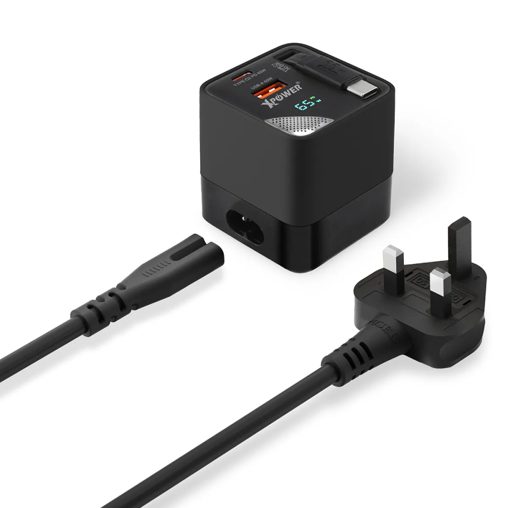 XPower GX65B 3合1 65W GaN PD座枱充電器(Black)