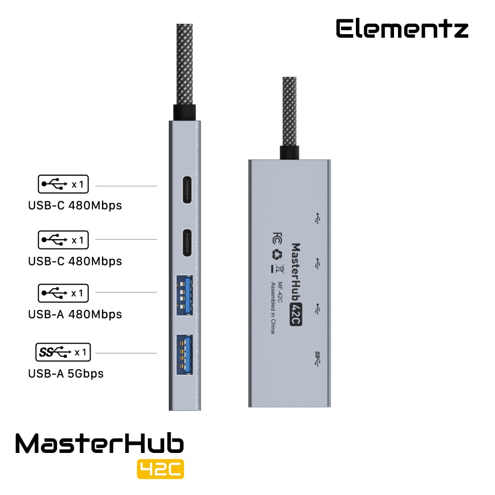 Elementz MasterHub 42C 4 in 1 USB-C Hub 擴展塢
