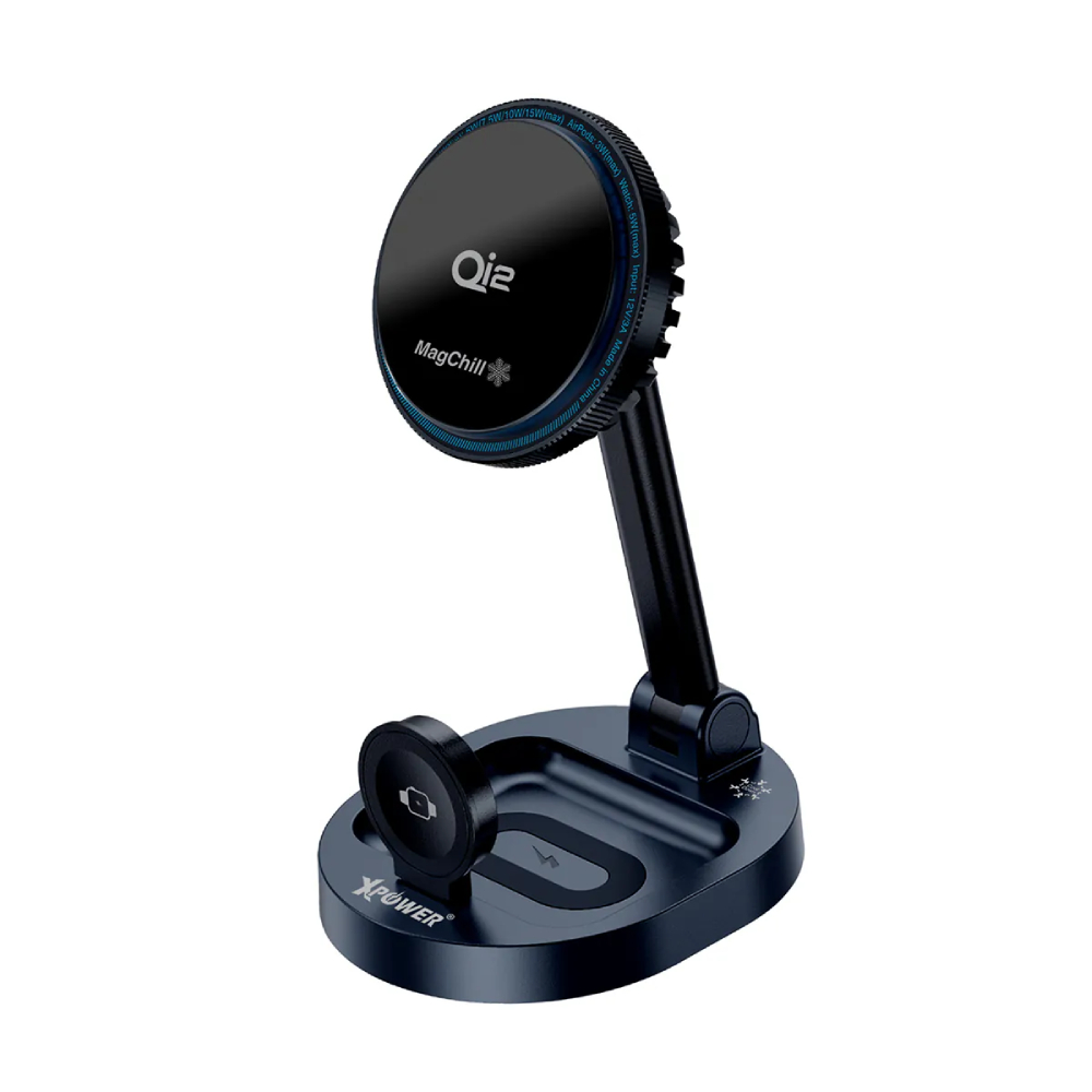 XPower MAGCHILL 3in1 Qi2 15W 半導體制冷 MagCharge  冰冷磁吸無線充電座(Black)