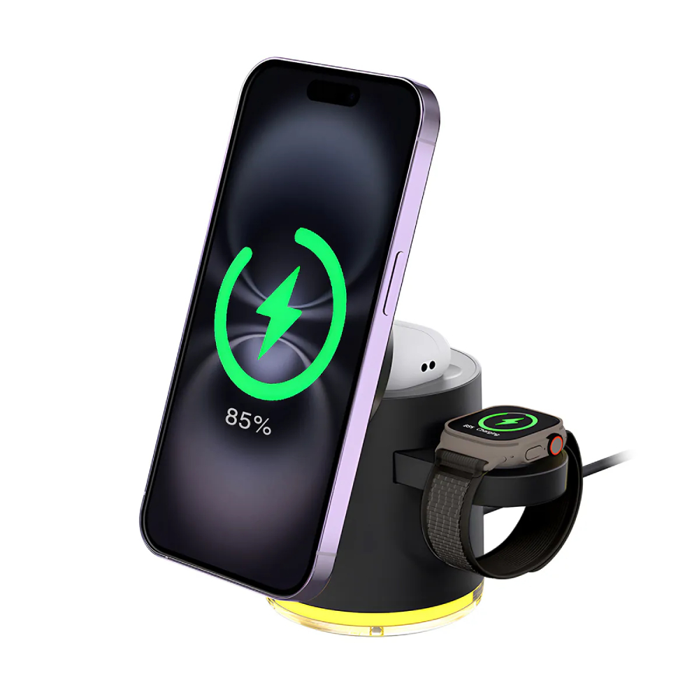 XPower MAGENGINE GE1 Qi2迷你掌心五合一 MagCharge 15W磁吸無線充電座(Black)