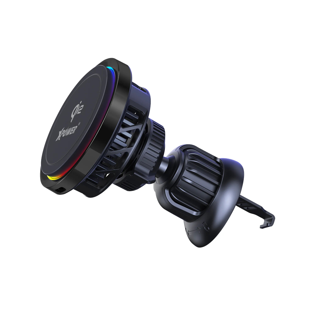 XPower MAGINCAR Qi2 15W 半導體制冷 MagCharge冰冷磁吸無線充電車支架(Black)