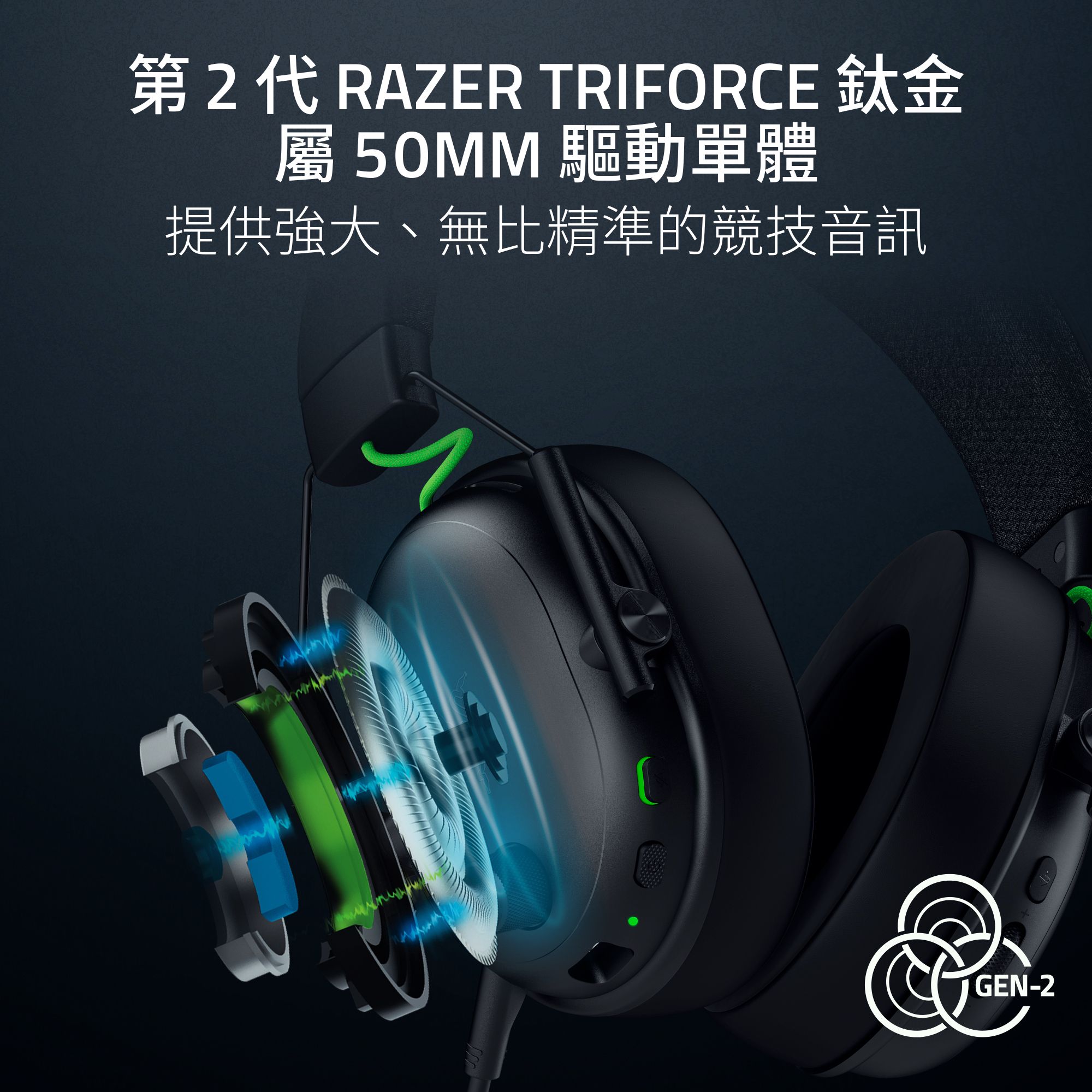 Razer BlackShark V3 頭戴式無線遊戲耳機(Xbox/PC-Black-黑色)