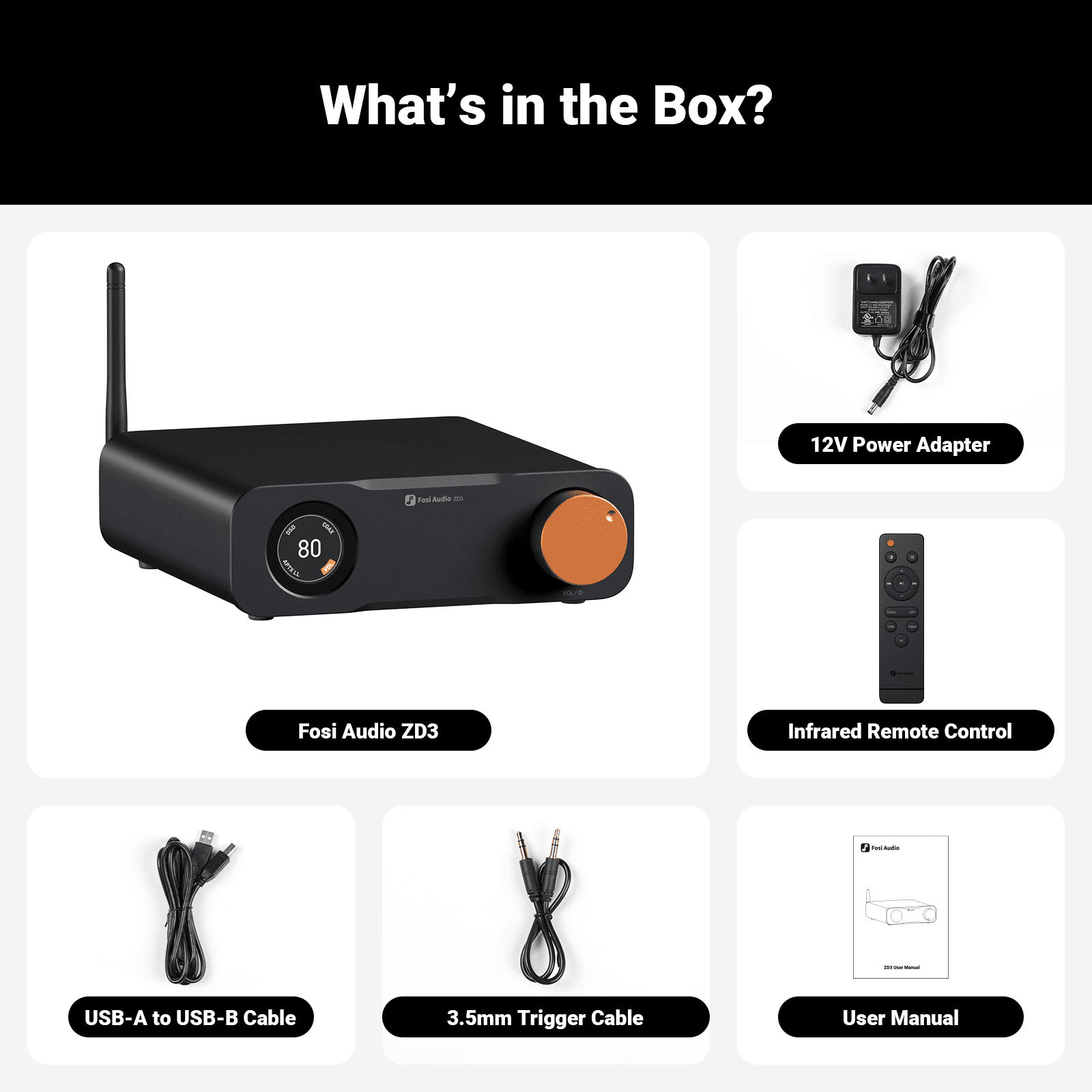 Fosi Audio ZD3 平衡立體聲解碼器