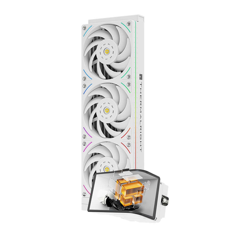 Thermalright Wonder Vision 360 UB ARGB 裸眼3D曲面顯示 水冷散熱器(白色)