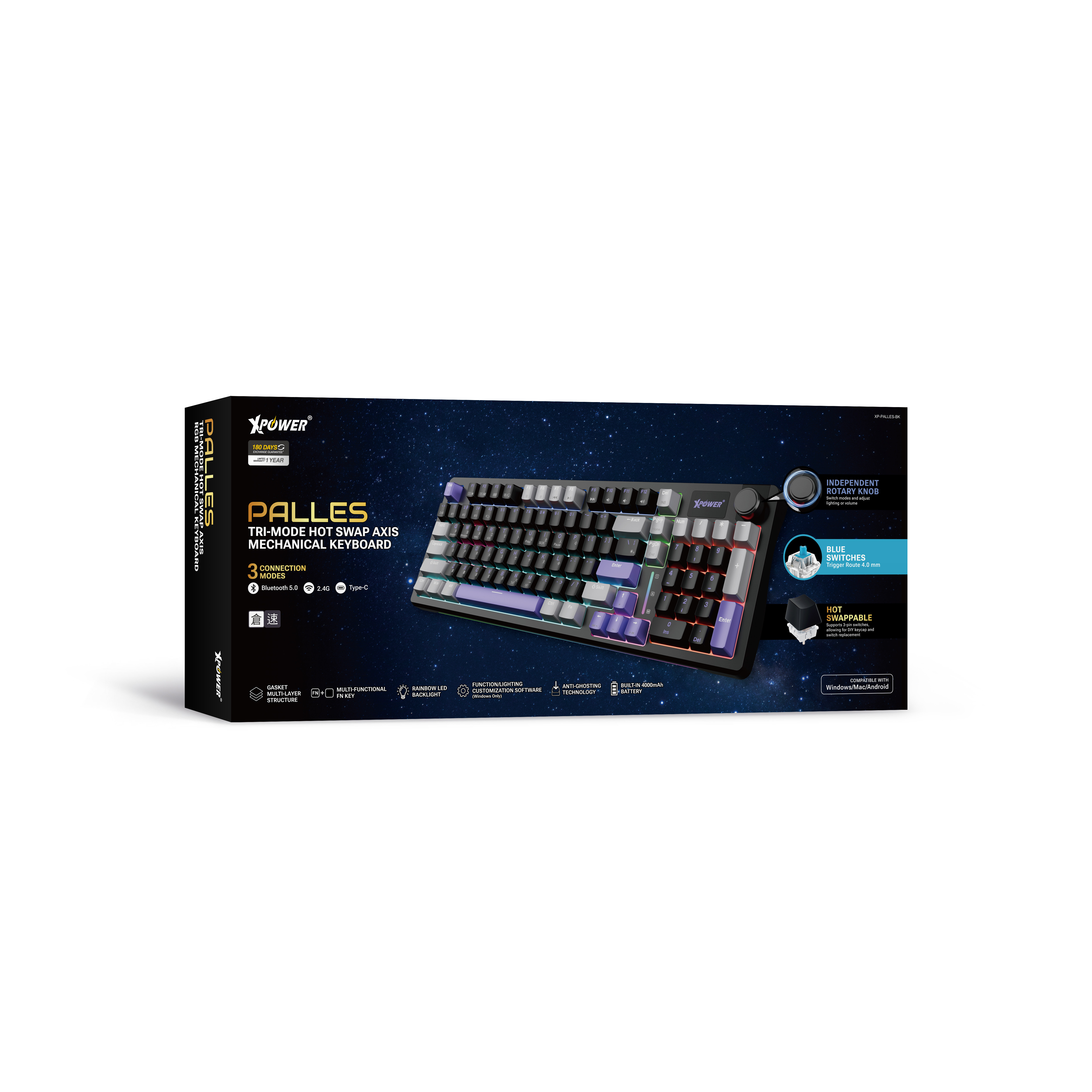 XPower Palles 三模熱插可換軸機械鍵盤