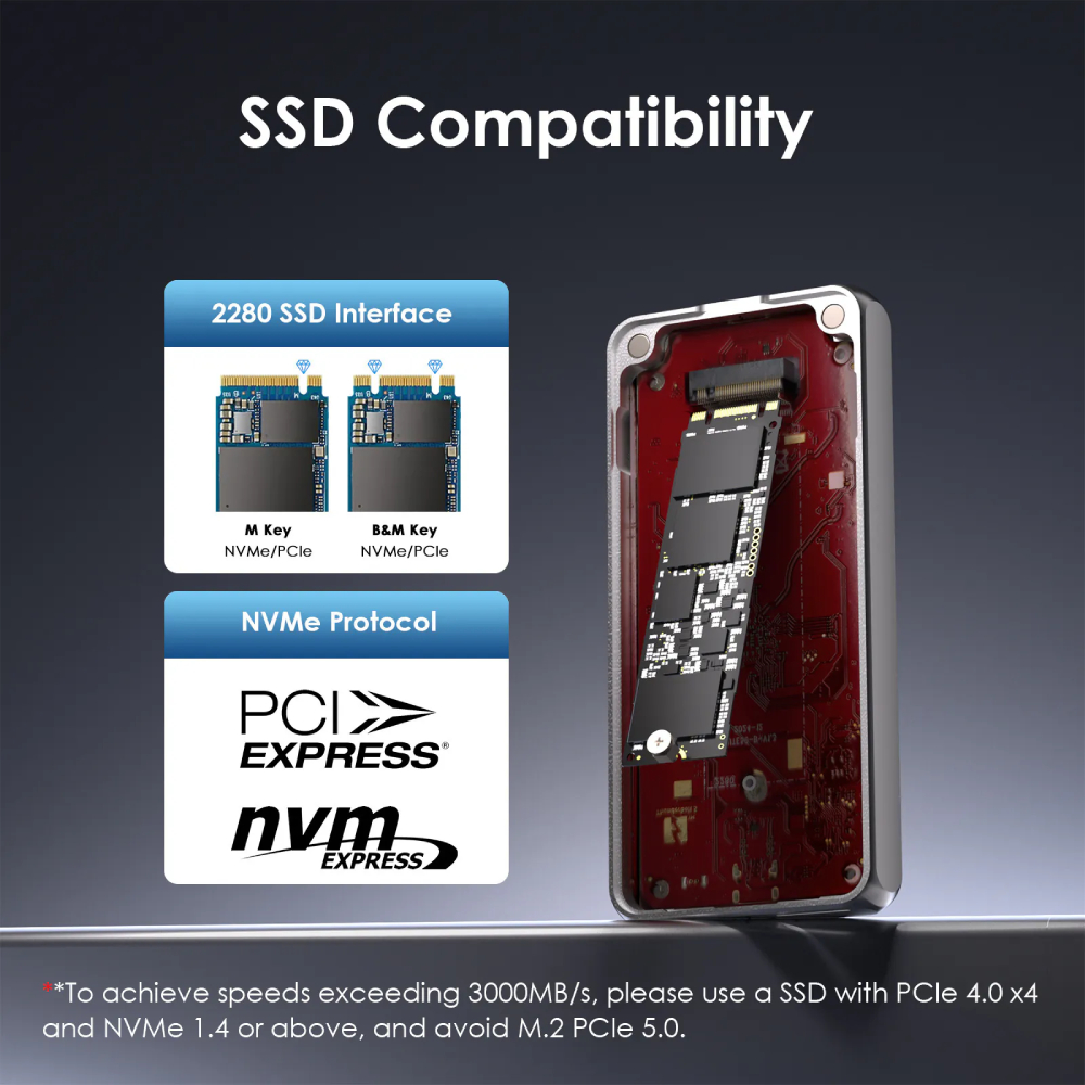Wavlink UTE51 Thunderbolt 5 80Gbps PCIe NVMe Enclosure SSD外接盒