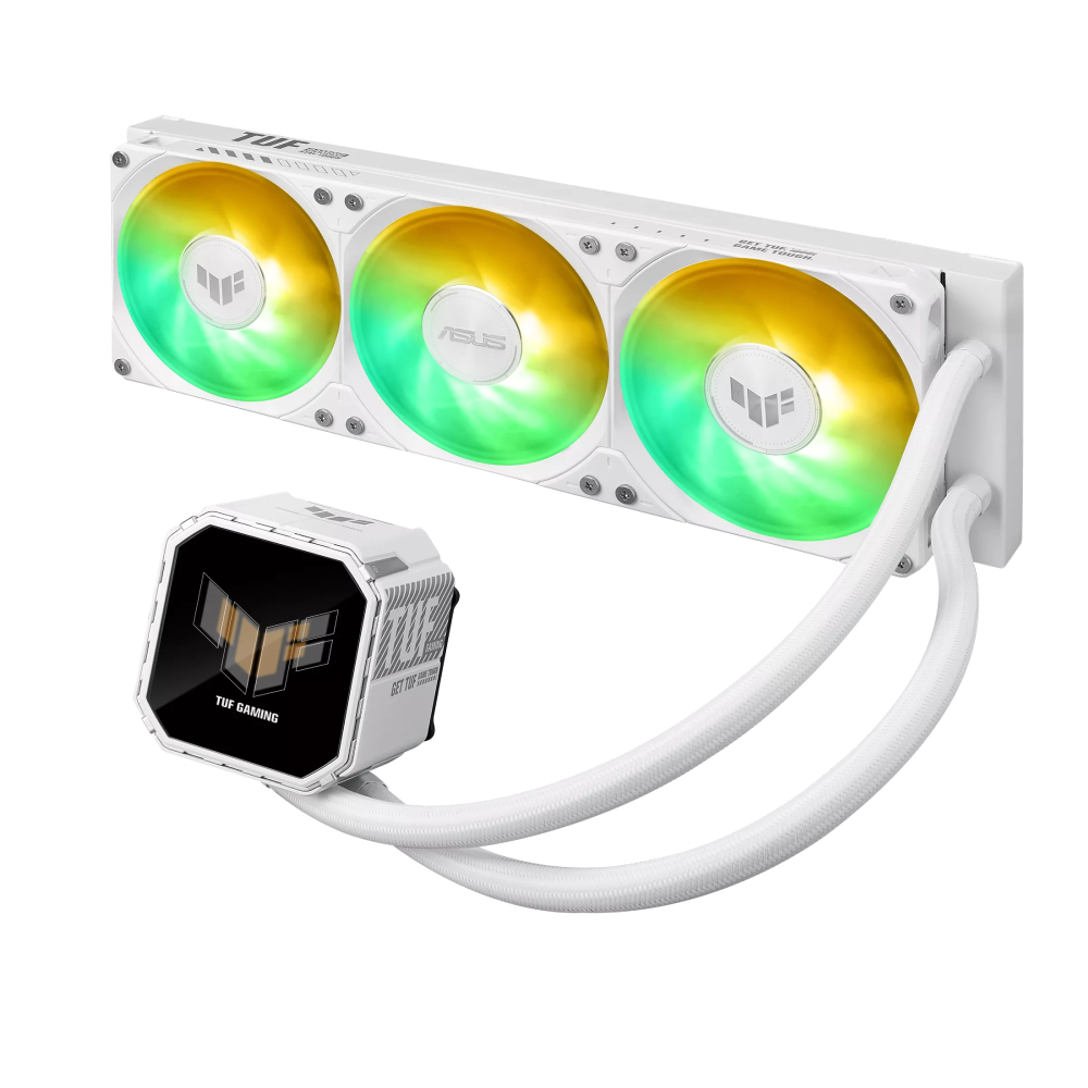 ASUS TUF Gaming LC III 水冷散熱器(白色-LCD-ARGB-360mm)