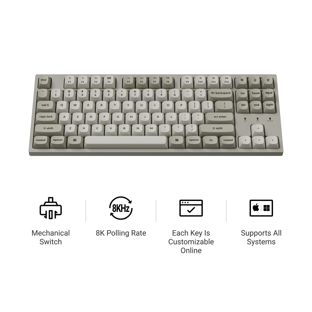 Keychron C1 Pro 8K (C1PX-M1) RGB背光 機械鍵盤(超級紅軸)