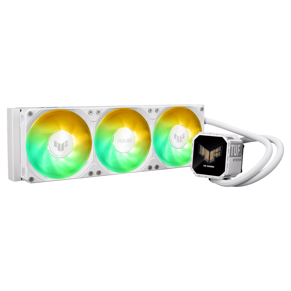 ASUS TUF Gaming LC III 水冷散熱器(白色-LCD-ARGB-360mm)