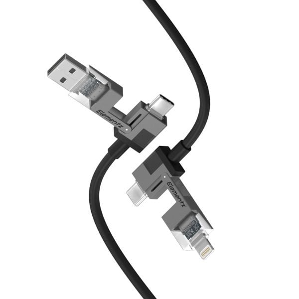 Elementz 100w 4-in-1 Multifunction Cable 極速充電線(N41)(150cm-黑色)