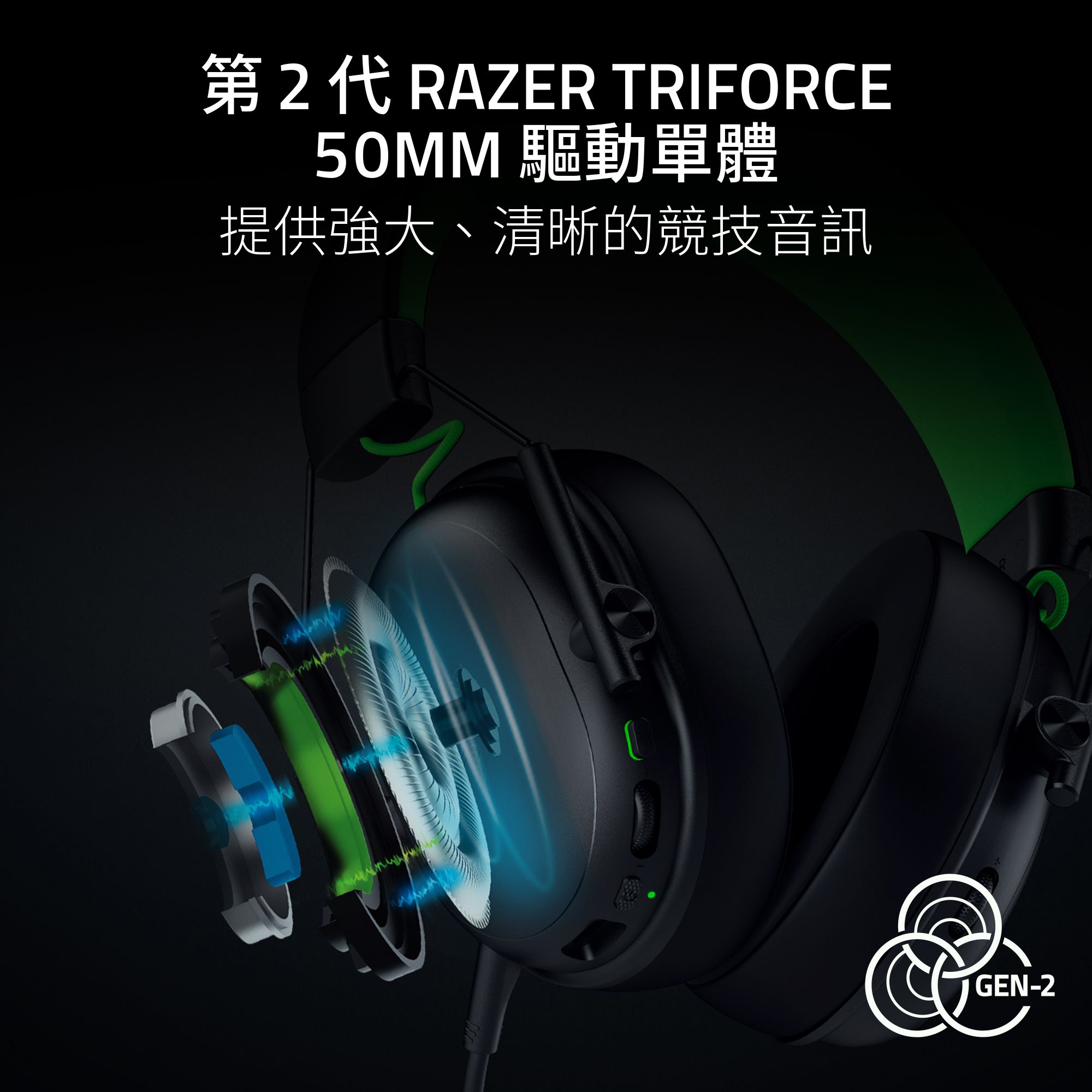 Razer BlackShark V3 X HyperSpeed 頭戴式無線遊戲耳機(Xbox/PC-Black-黑色)