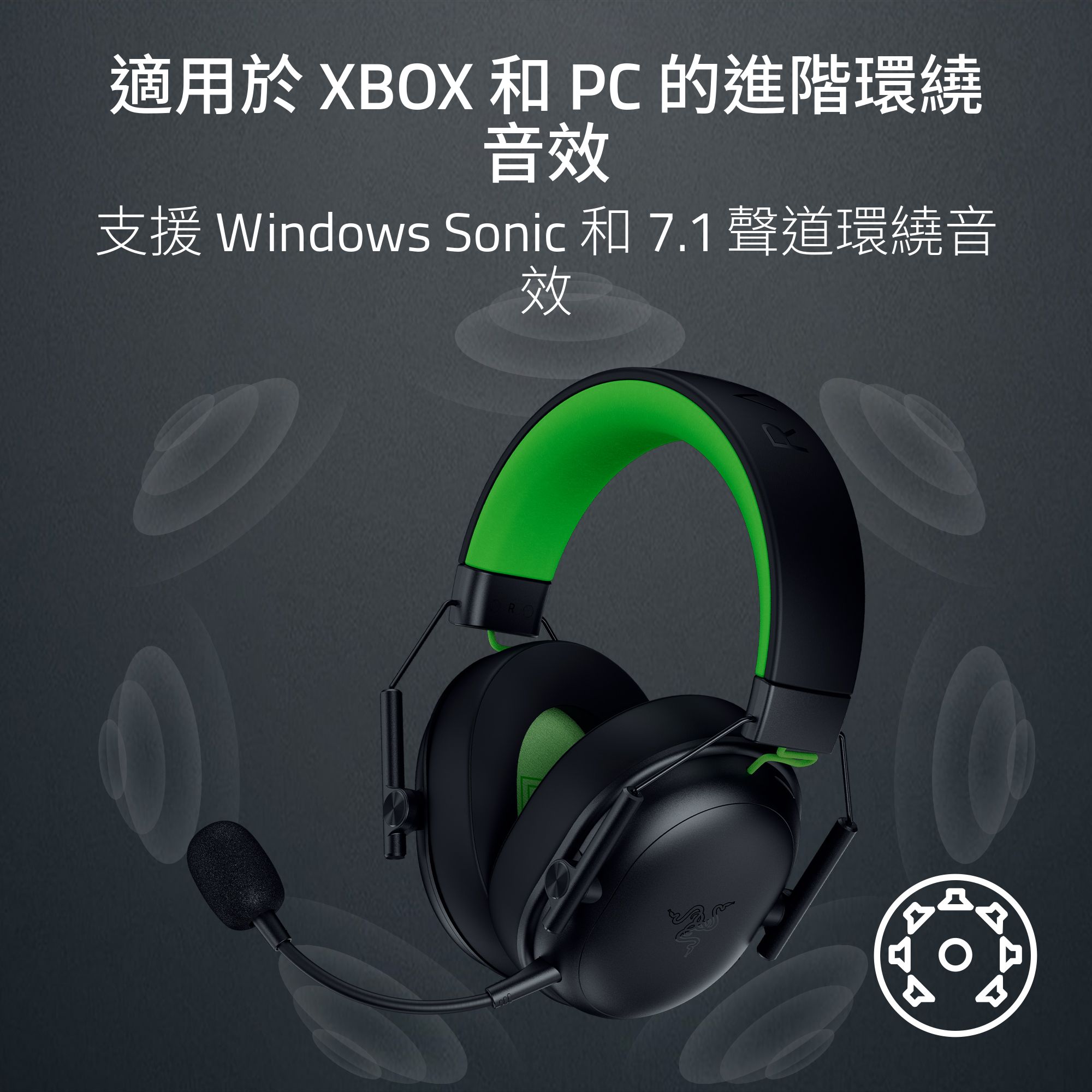 Razer BlackShark V3 X HyperSpeed 頭戴式無線遊戲耳機(Xbox/PC-Black-黑色)
