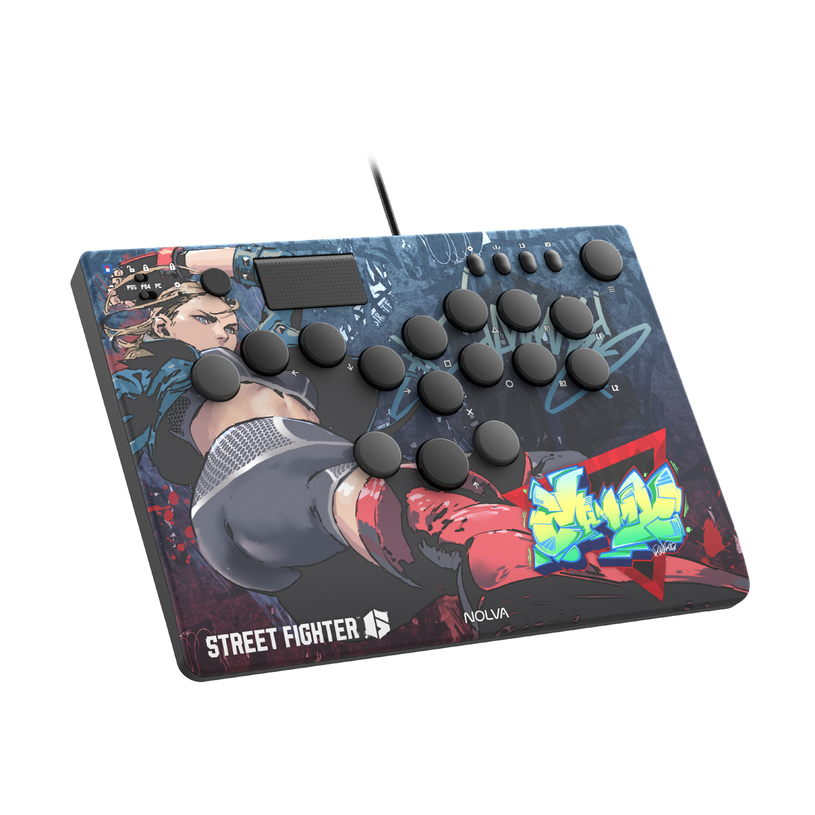 Hori NOLVA 快打旋風6 機械式全按鍵街機控制器(適用於PS5/PC)(嘉米)