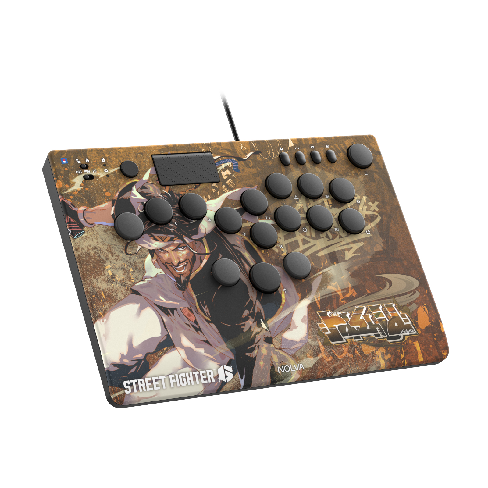 Hori NOLVA 快打旋風6 機械式全按鍵街機控制器(適用於PS5/PC)(拉希德)