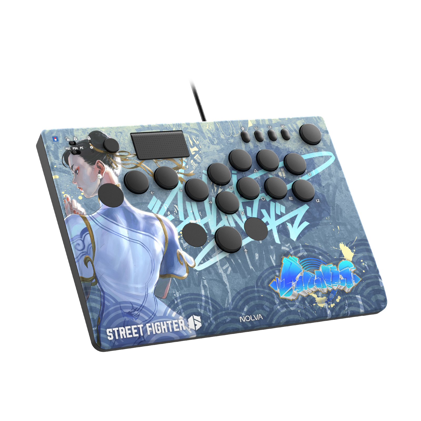Hori NOLVA 快打旋風6 機械式全按鍵街機控制器(適用於PS5/PC)(春麗)