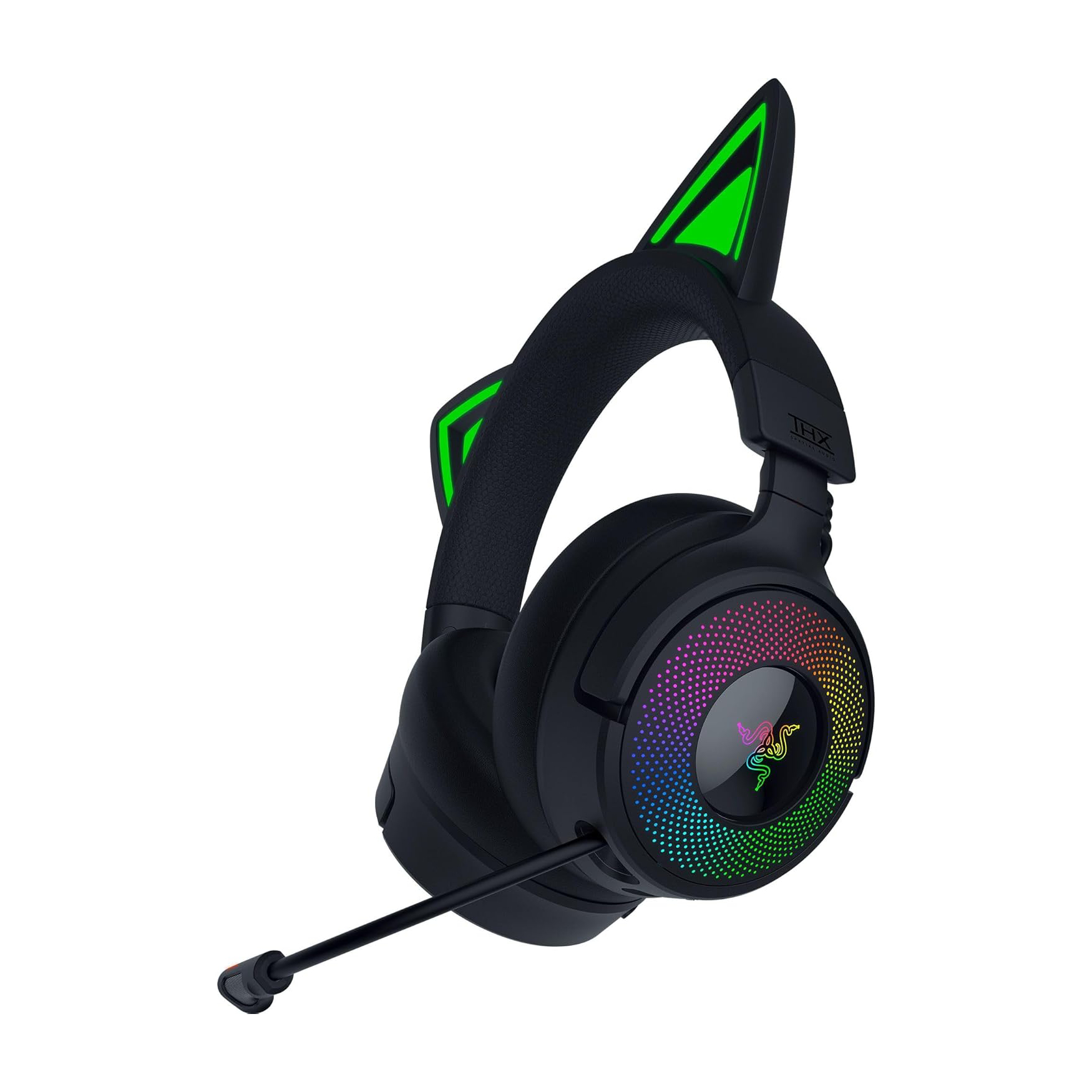 Razer Kraken Kitty V3 Pro 貓耳造型 RGB 三模無線遊戲耳機(黑色-Black-黑色)