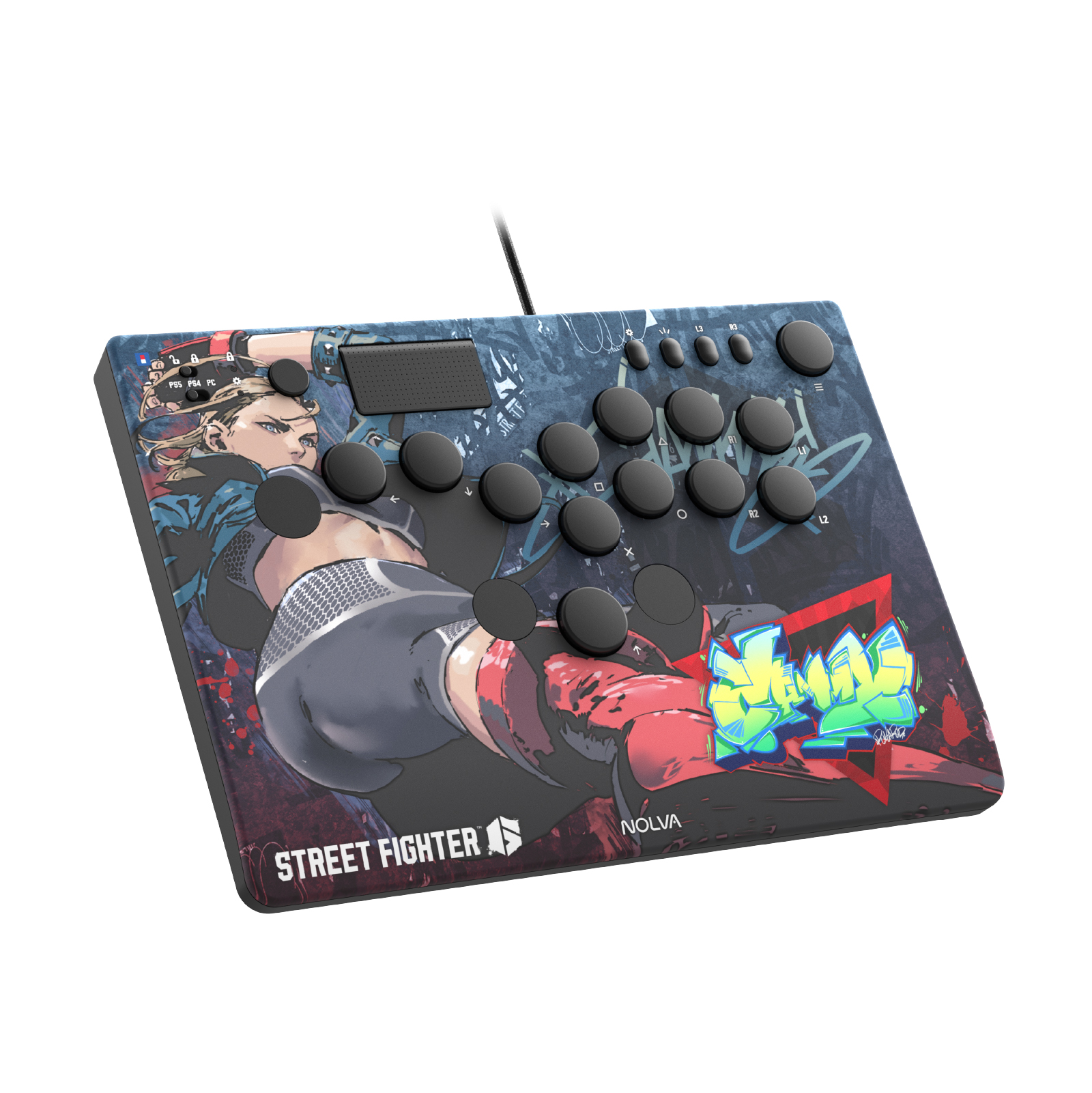 Hori NOLVA 快打旋風6 機械式全按鍵街機控制器(適用於PS5/PC)(嘉米)