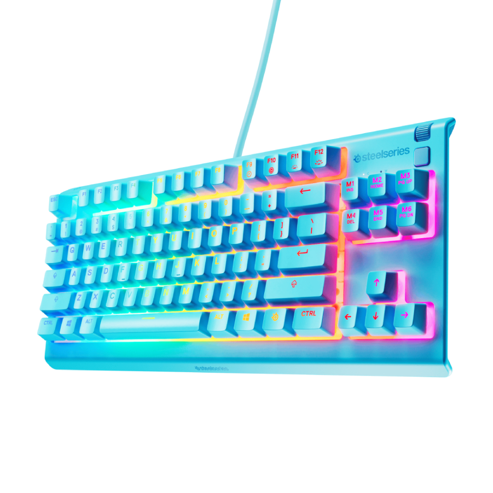SteelSeries APEX 3 TKL 防水靜音有線鍵盤(Aqua)