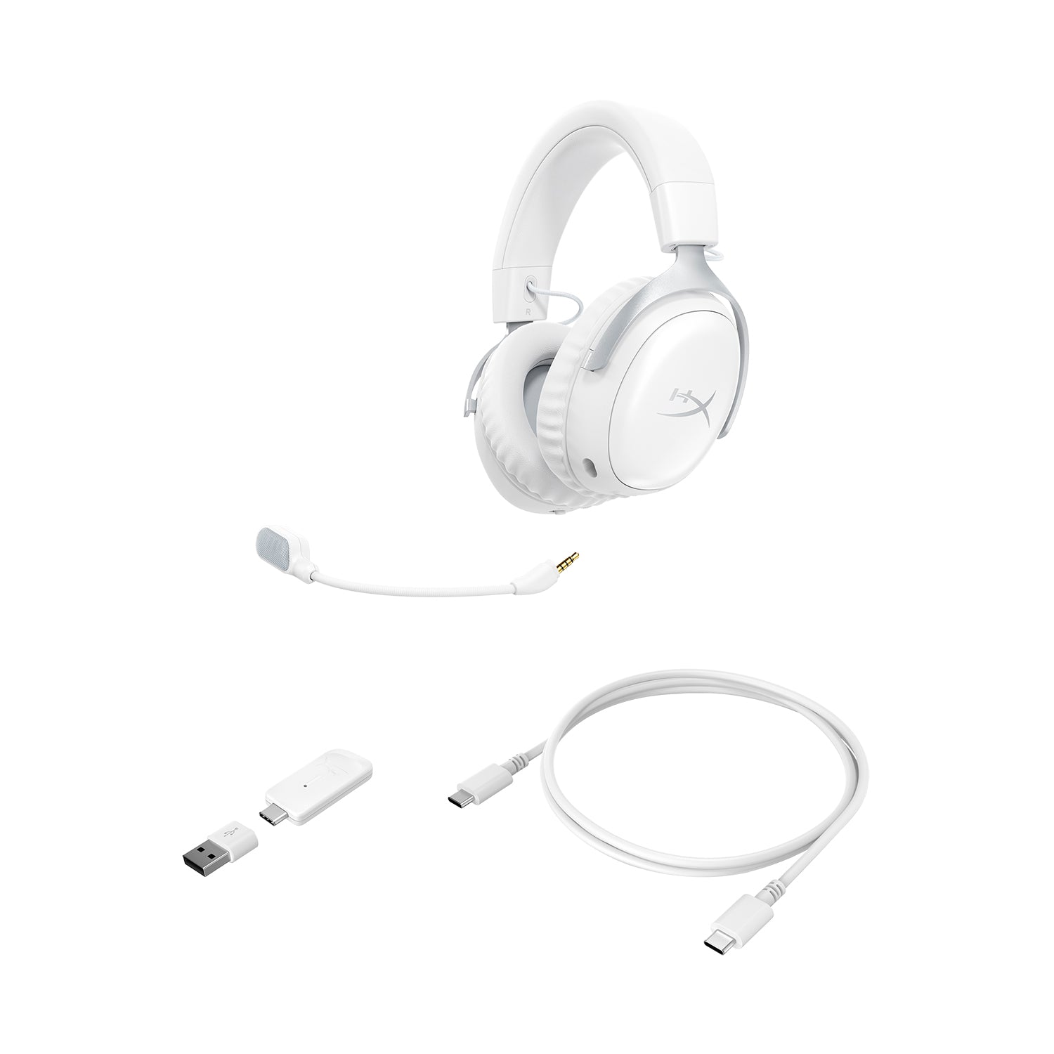 HyperX Cloud III S Wireless 無線遊戲耳機(白色)