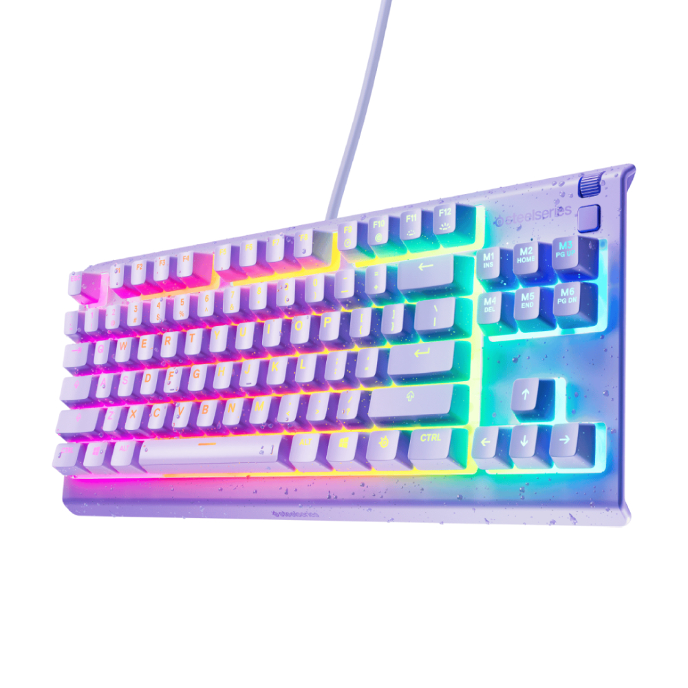 SteelSeries APEX 3 TKL 防水靜音有線鍵盤(Lavender)