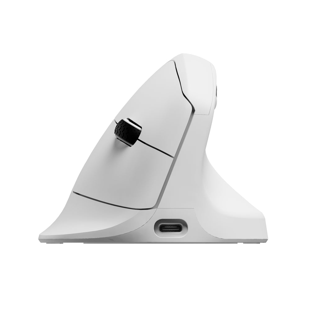 Keychron M5 (M5-A24) 無線人體工學垂直滑鼠(白色-PixArt 3950 (8K Polling Rate))