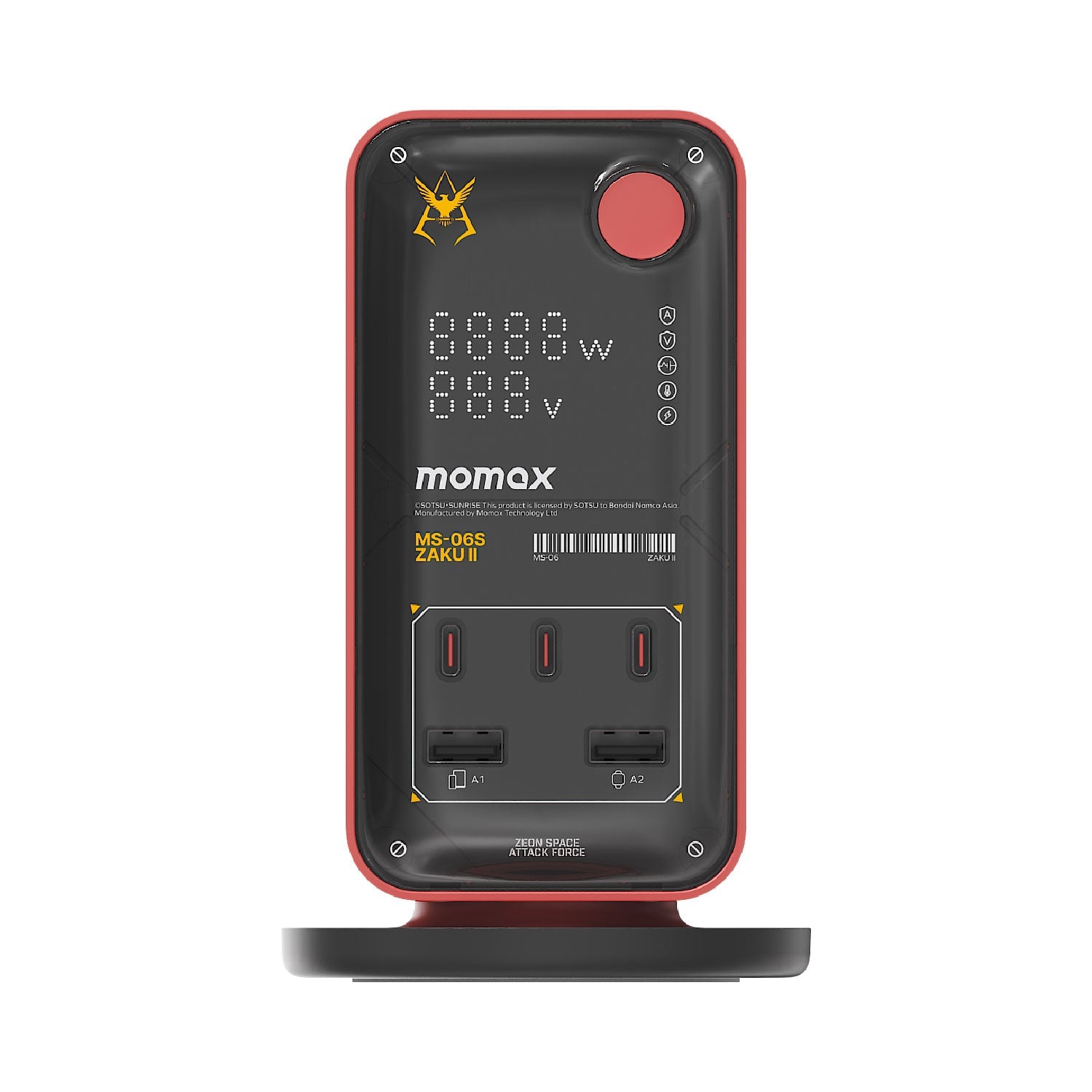 MOMAX 1-Charge Work Flow PD35W 2A3C 6位拖板(US21)(渣古-紅)