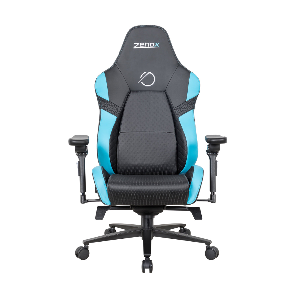 C256B Zenox Jupiter MK-2 人體工學高背電競椅(5D 扶手)(Leather/Sky Blue)