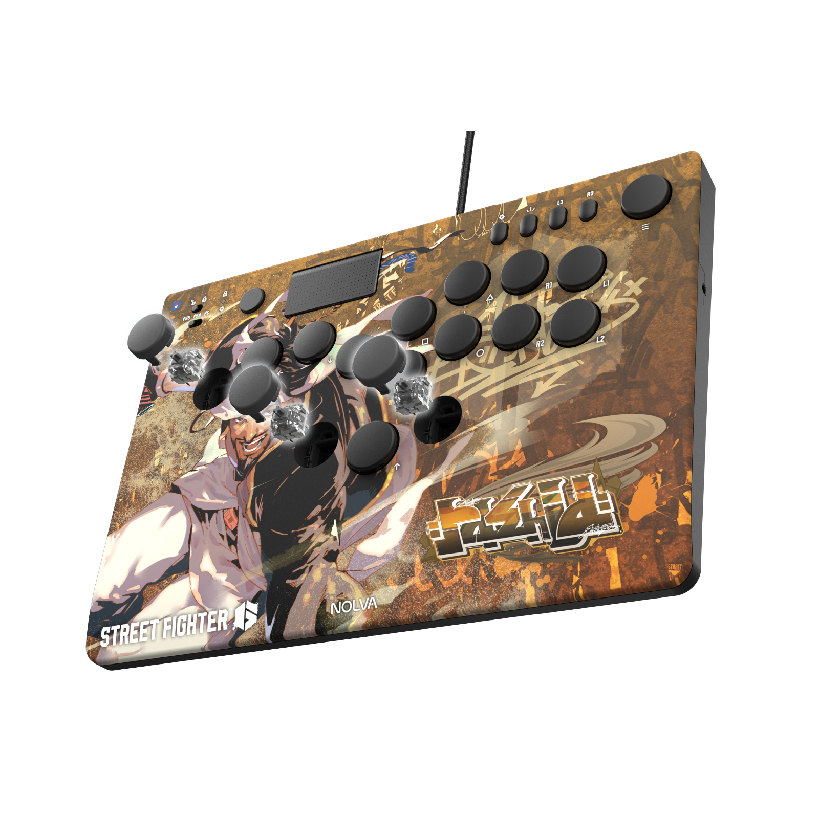 Hori NOLVA 快打旋風6 機械式全按鍵街機控制器(適用於PS5/PC)(拉希德)