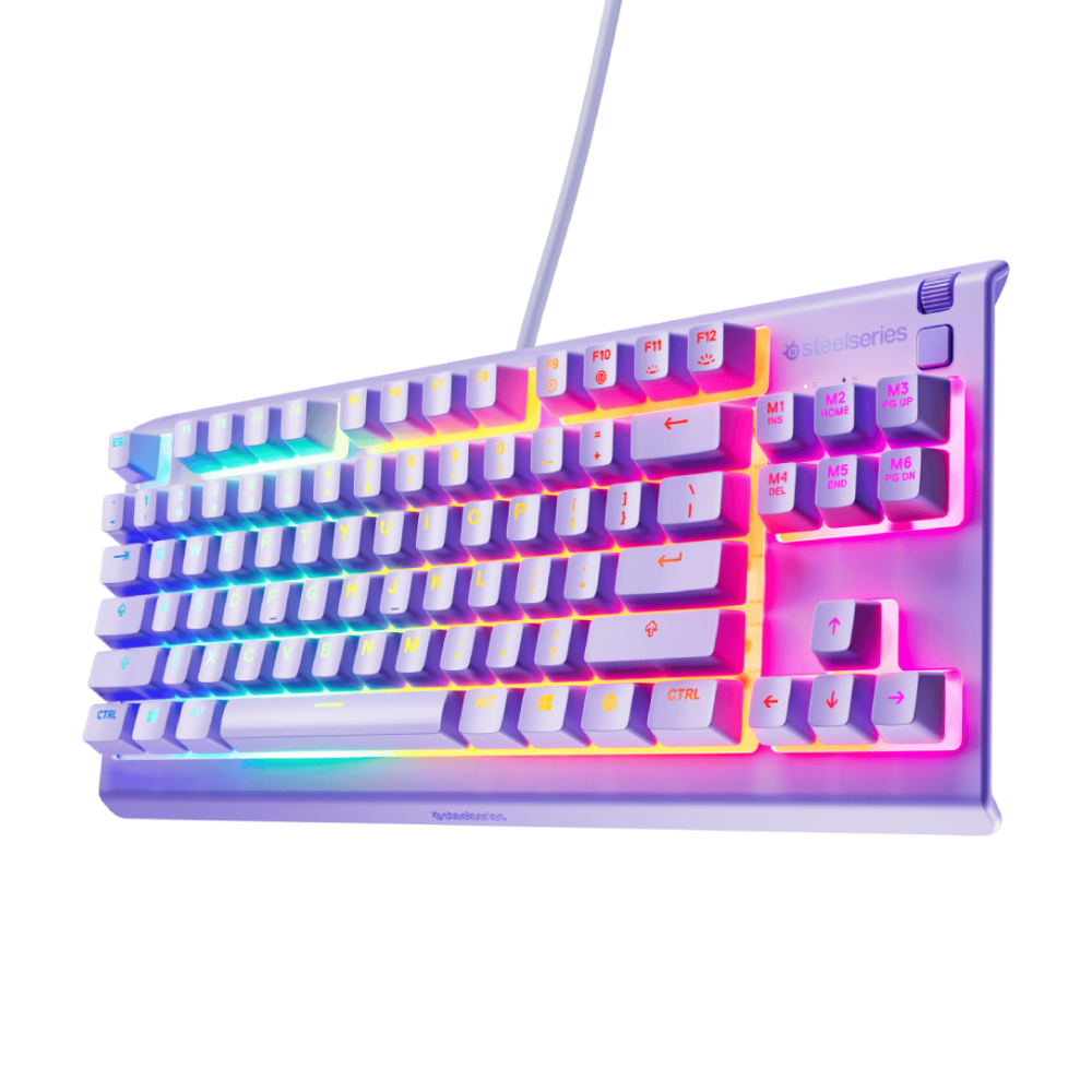 SteelSeries APEX 3 TKL 防水靜音有線鍵盤(Lavender)