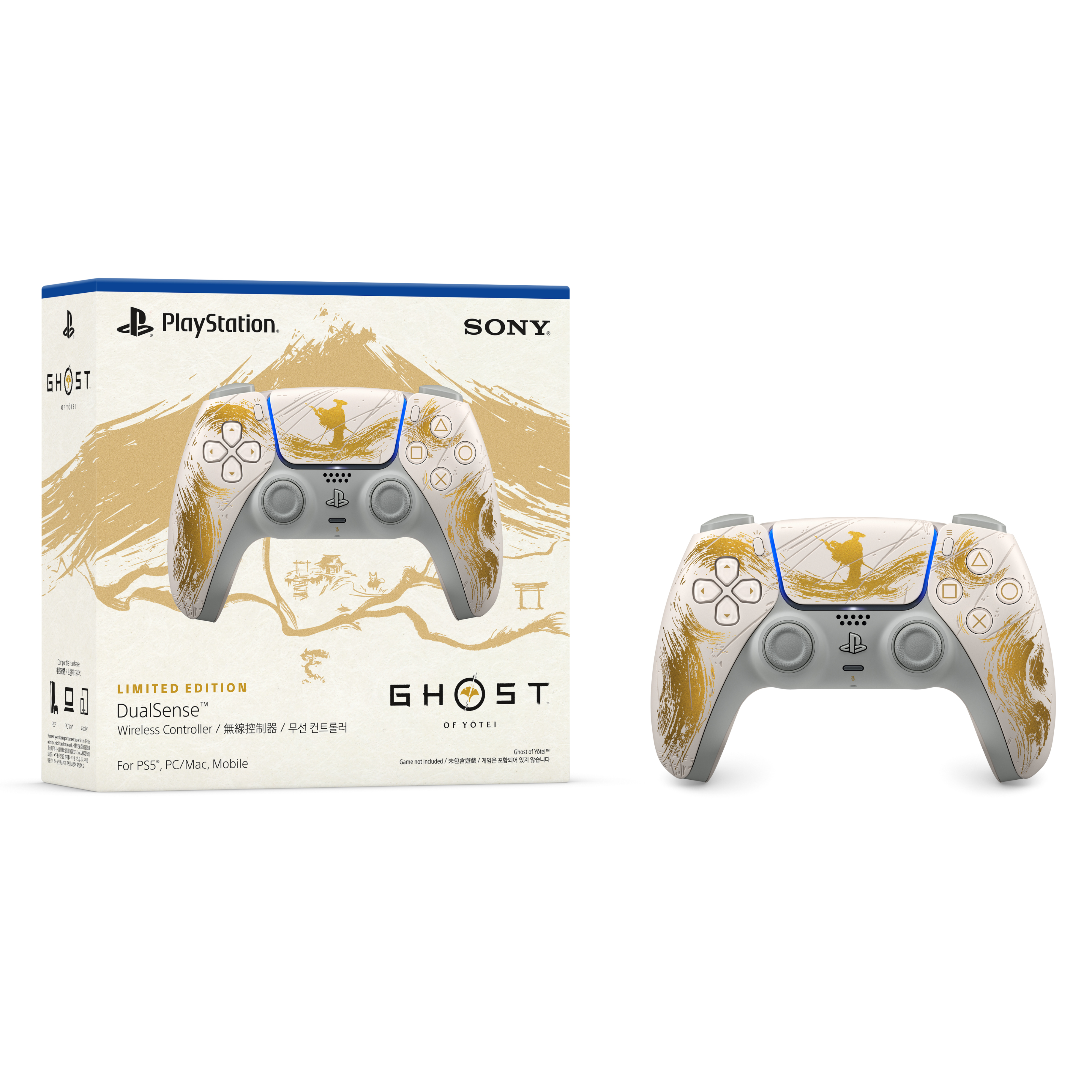 PlayStation 5 DualSense【香港行貨】《羊蹄山戰鬼》黃金限量版無線控制器