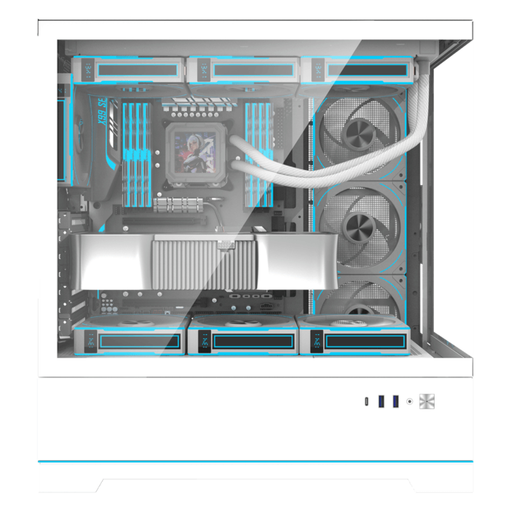 darkFlash DY451 Pro ATX機箱(白色)