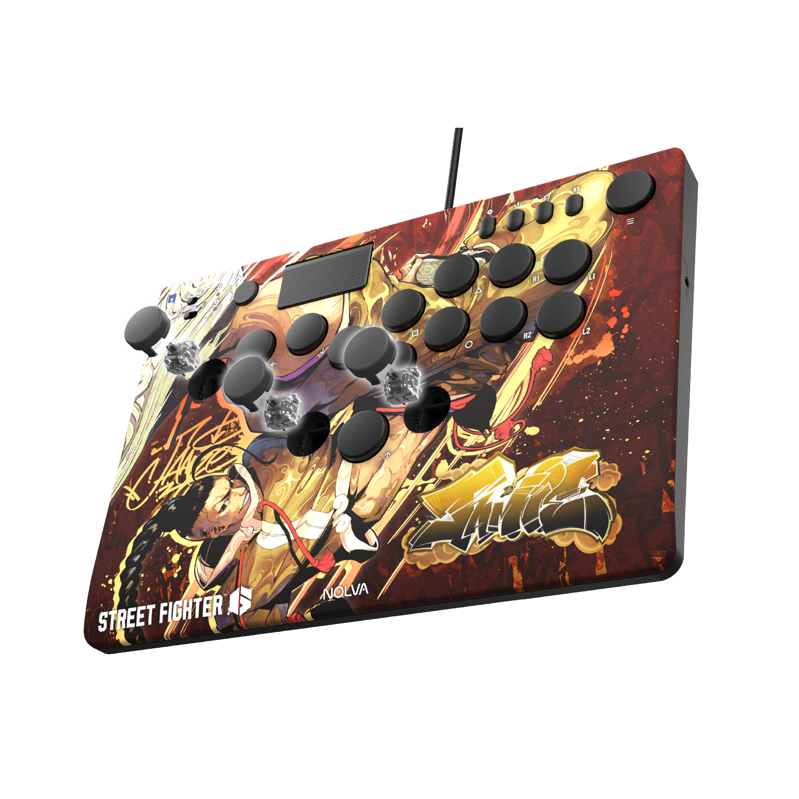 Hori NOLVA 快打旋風6 機械式全按鍵街機控制器(適用於PS5/PC)(傑米)