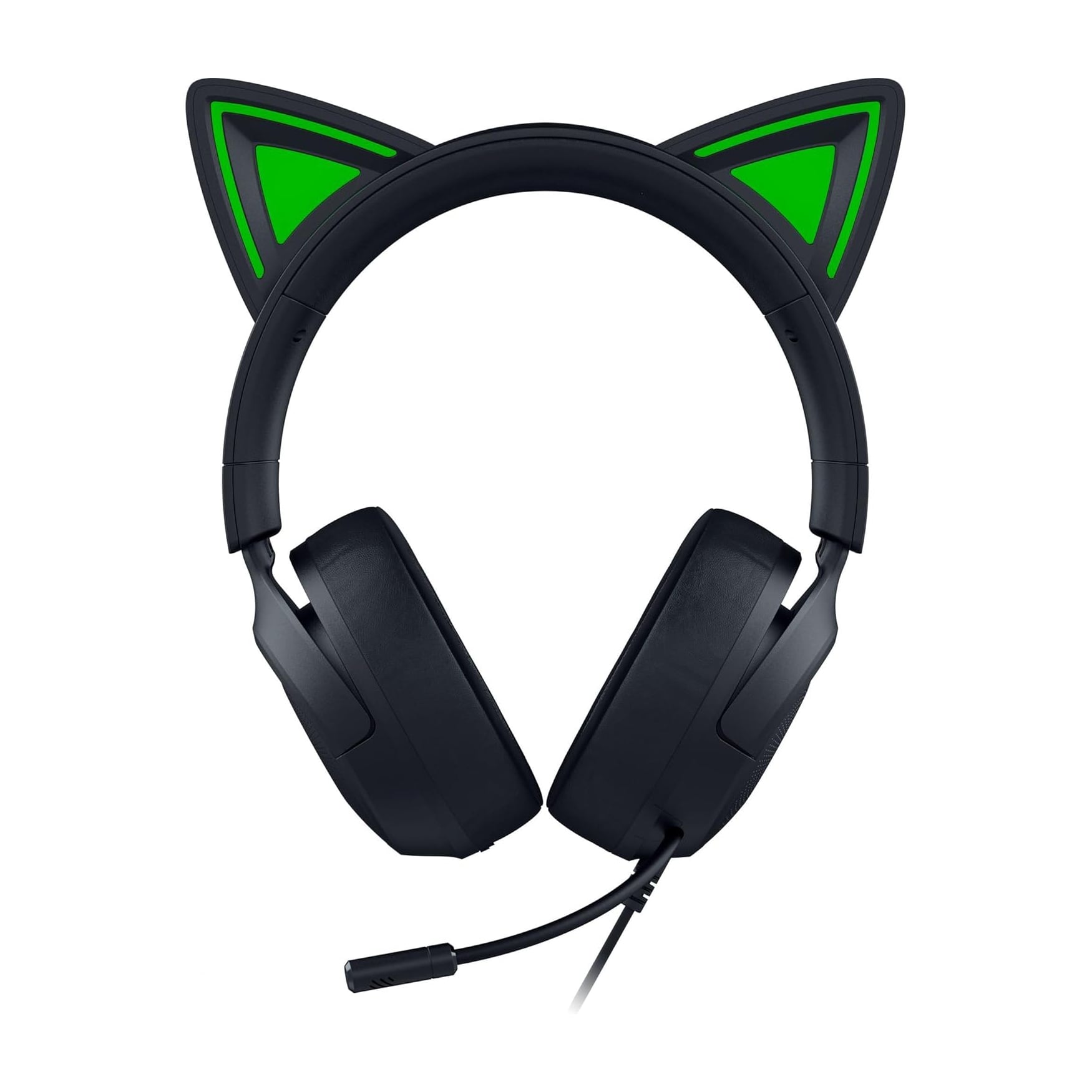 Razer Kraken Kitty V3 X 貓耳造型 有線遊戲耳機(Black-黑色)