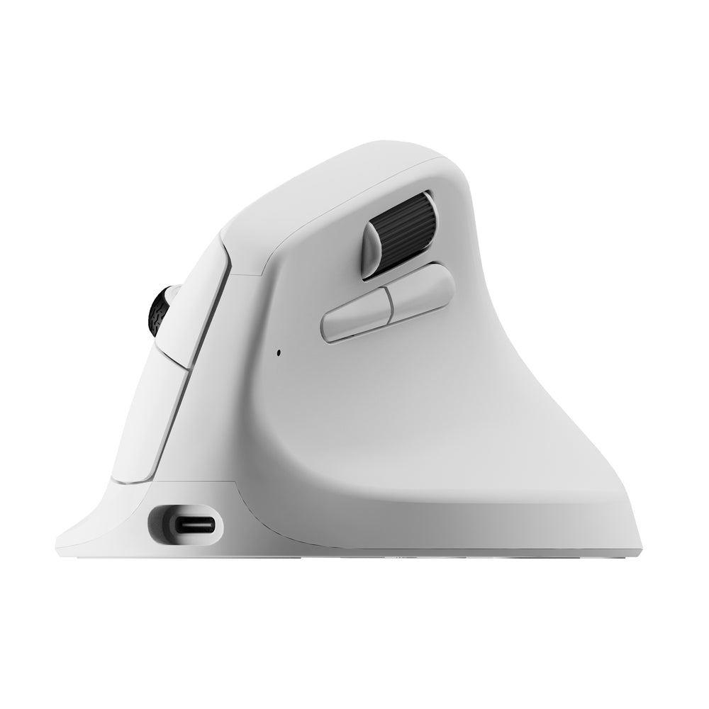 Keychron M5 (M5-A24) 無線人體工學垂直滑鼠(白色-PixArt 3950 (8K Polling Rate))