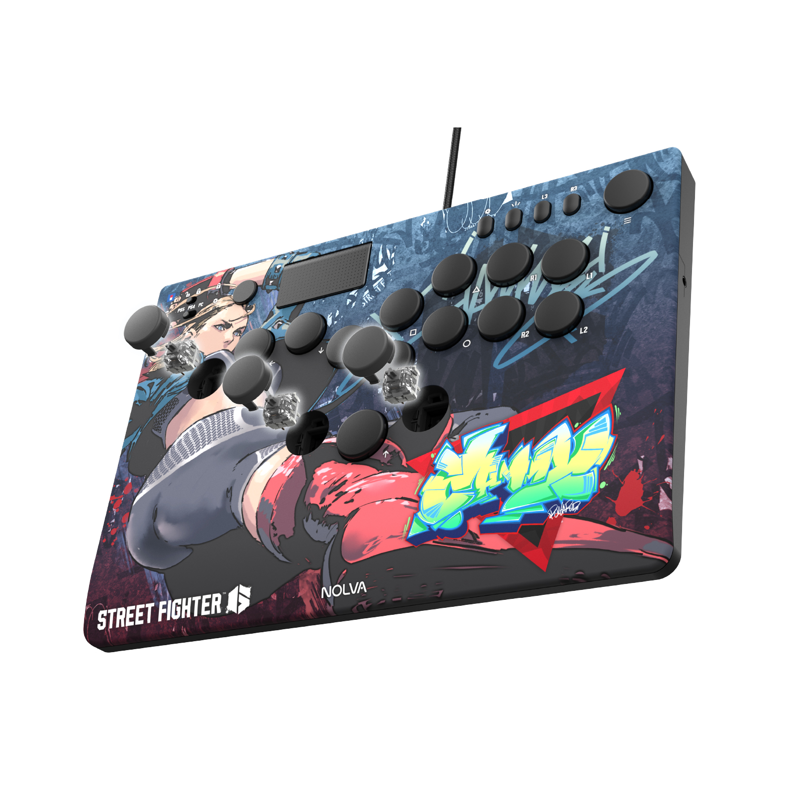 Hori NOLVA 快打旋風6 機械式全按鍵街機控制器(適用於PS5/PC)(嘉米)