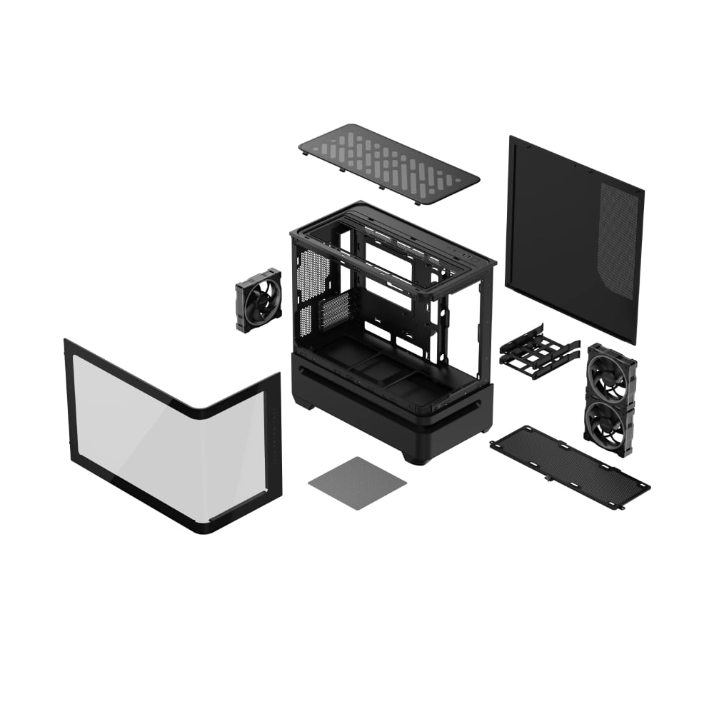 ASUS Prime AP202 TG ARGB MATX 機箱(黑色-附機箱風扇)