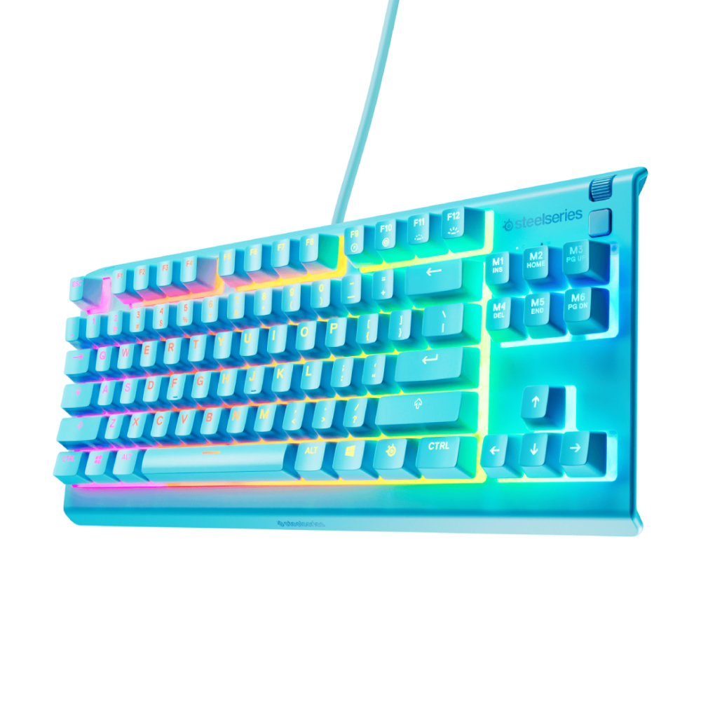 SteelSeries APEX 3 TKL 防水靜音有線鍵盤(Aqua)