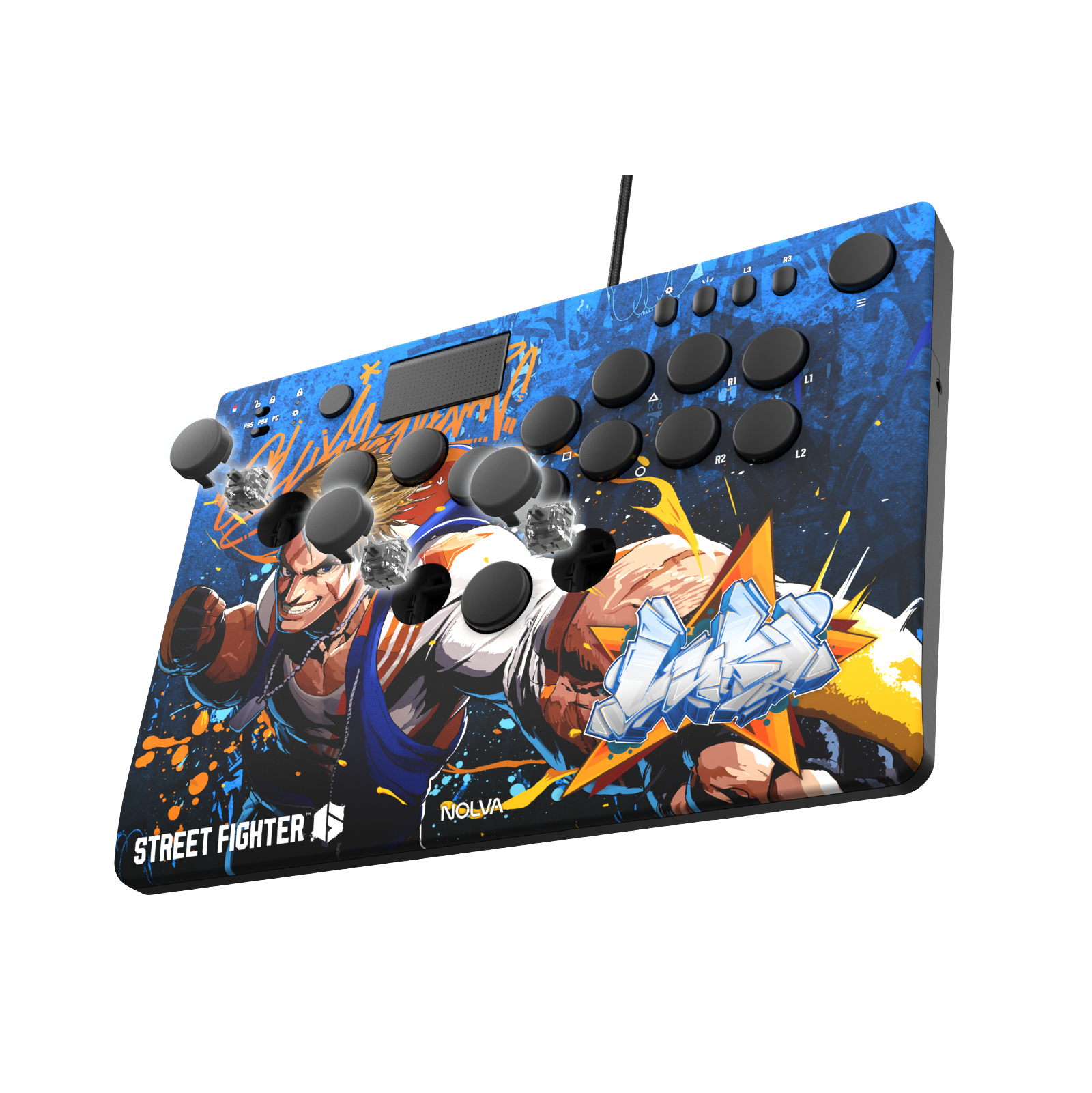 Hori NOLVA 快打旋風6 機械式全按鍵街機控制器(適用於PS5/PC)(呂克)