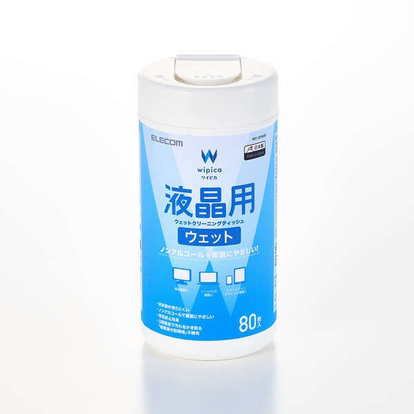 ELECOM WC-DP80B 日本製 無酒精液晶螢幕擦拭紙 (新款-80張)(手機/電腦/平板螢幕適用)