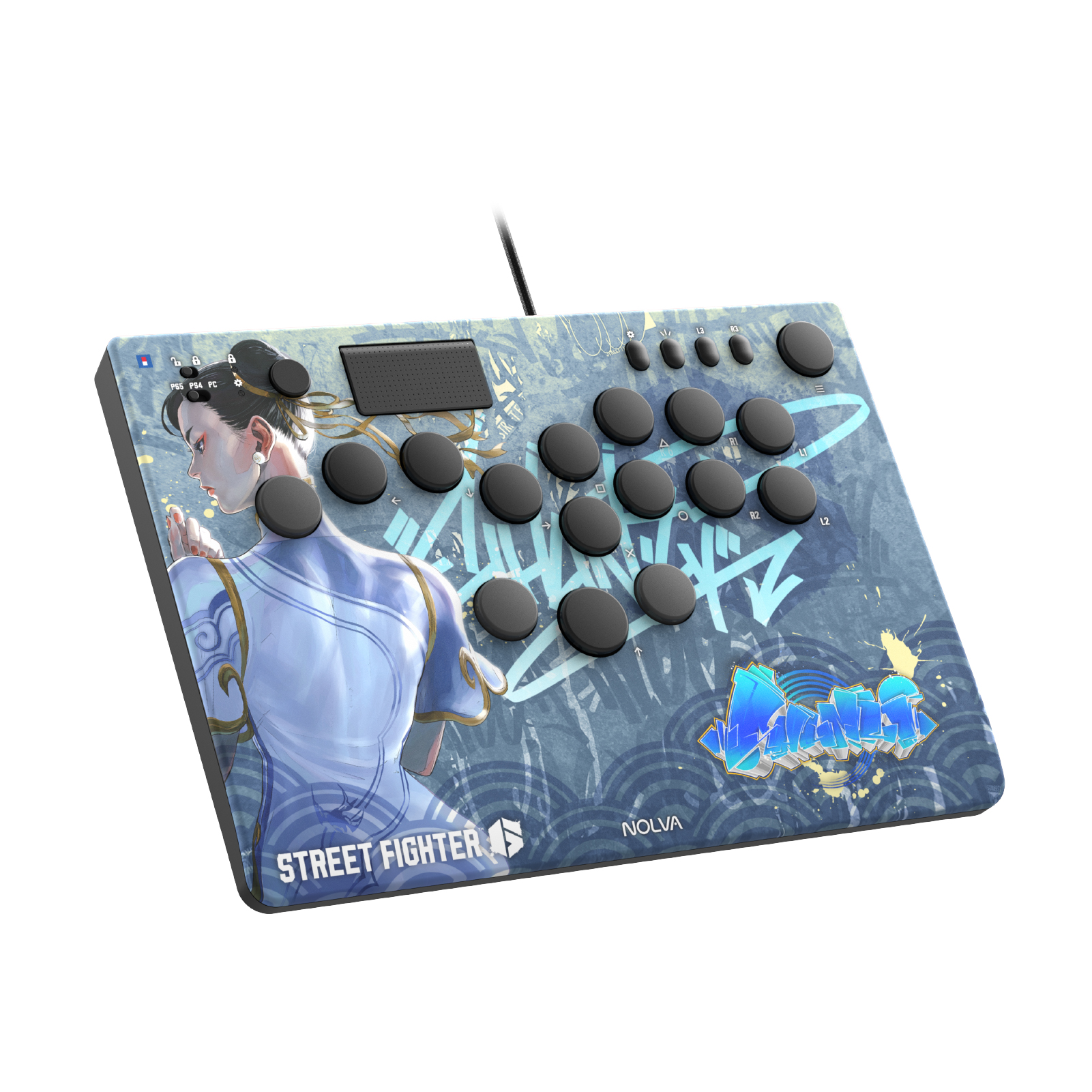 Hori NOLVA 快打旋風6 機械式全按鍵街機控制器(適用於PS5/PC)(春麗)