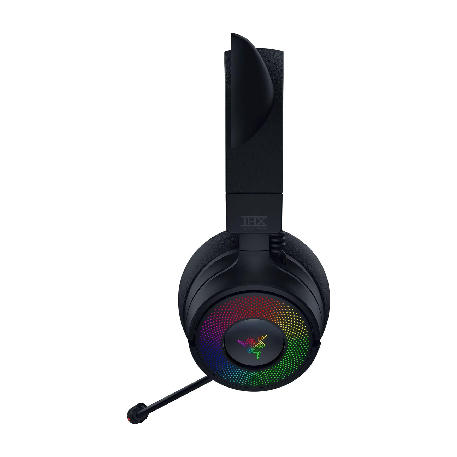 Razer Kraken Kitty V3 Pro 貓耳造型 RGB 三模無線遊戲耳機(黑色-Black-黑色)