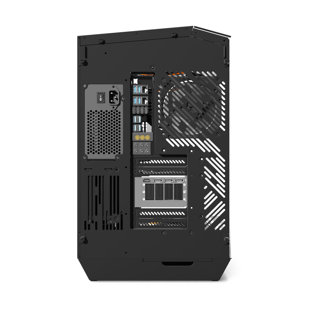darkFlash DY470 ATX機箱 (預裝4把ARGB風扇)(黑色)