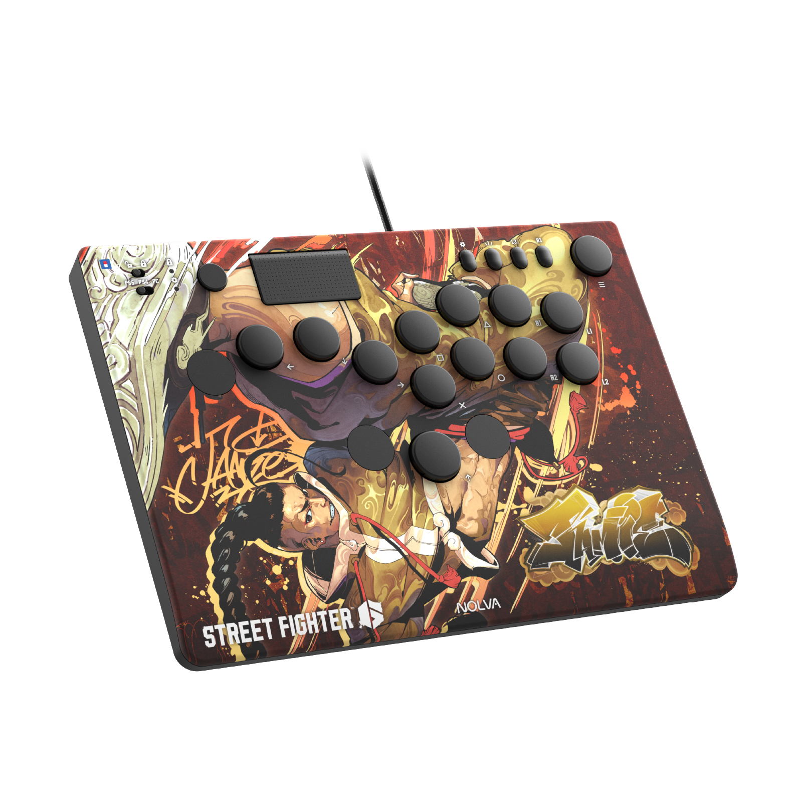 Hori NOLVA 快打旋風6 機械式全按鍵街機控制器(適用於PS5/PC)(傑米)